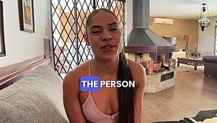 Big booty Latina experiences overwhelming pleasure during casting interview on her knees with sloppy rimjob and cum swallow in POV