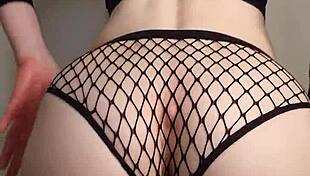 You CAN START EATING that MEATY PUSSY through my FISHNET PANTIES or WAIT for me to TAKE THEM OFF