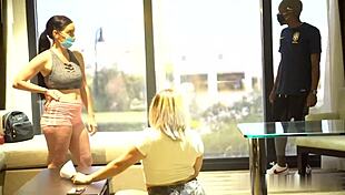 Suck that big black cock through the mask, you milf slut. In the blowdemic frenzy.