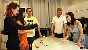 Students Celebrate New Year's Eve At Party And Fuck In Doggystyle, Cowgirl, And Group Sex Positions!