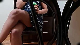 I watch my stepsister in white panties spreading legs