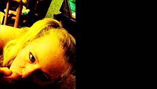 big tits blonde tempts with blowjobs and handjobs