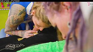 Alternative Costume Anal 4-Some With Double Penetration And Facial!