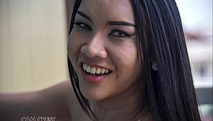 Sindy Models Her Orange Swimsuit