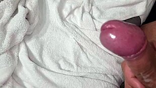 Ansima moans spitting on her big cock slow intense handjob with lots of cum to drink - try not to cum if you can