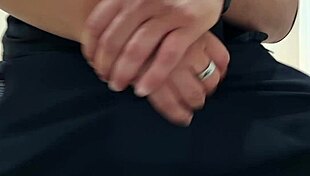 Intense solo ass jerk with huge cock and balls ripping panties