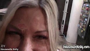 I watched my spunky wife get spunk all over her face in this facial scene