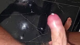 Ansima moans spitting on her big cock slow intense handjob with lots of cum to drink - try not to cum if you can