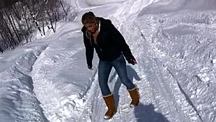 On Ski Vacation, I Strip And Pee In Snow.