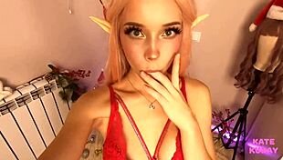 I am the Christmas elf teasing my pussy