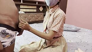 I saw this indian school girl getting fucked by big cock, so hot!