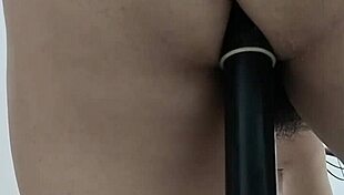 Girl Rams Pole Into Ass!