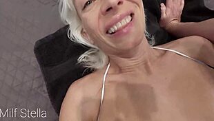 Big tits Japanese MILF Stella sees boner and helps POV