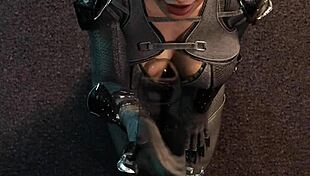 catwoman jerking off a dildo