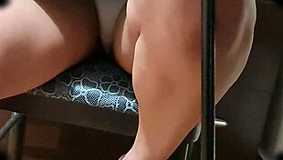 I watch my stepsister in white panties spreading legs