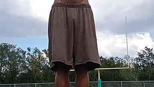 Athletic Brunette Shares Good Moments