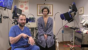 Hey, rebel wyatt gets a close-up entrance physical at tampa university with pussy spreading