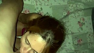 my stepsister gives a wonderful blowjob at home in our living room