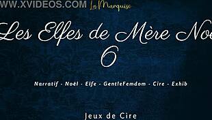 french femdom elves dominate with dirty talk and wax play in mother noel series