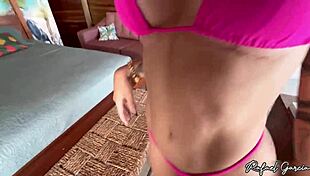 big ass brazilian babe gets creampied on the beach after meeting her