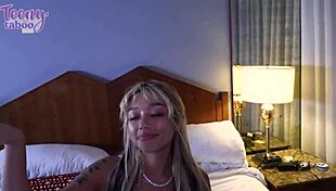 Does tanned blonde Gia Dibella take Seth Brogan's mature dick?