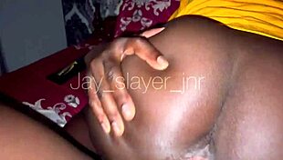 cute ebony teen with fat pink pussy gets drilled till she creams.