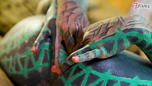 Tattoo Girl Solo Anal Play With Big Dildo In Sexy Fishnets High Heels Stockings