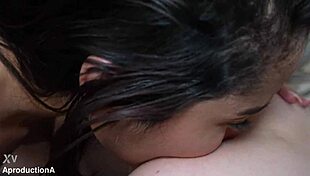 Squirting Lesbian Step Sister Worships Ass!