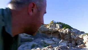 latina mom rides cock on the beach, fingering her pussy and deepthroating. she loves that monster cock