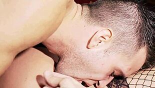 kai taylor fucks red milf in fishnets!