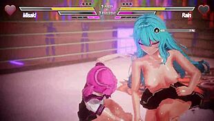 lesbian battle turns into pussy sex