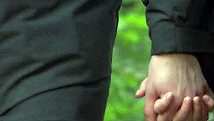 Skinny teen Margo von Teese rides her boyfriend's cock in cowgirl after their walk, leading to intense doggystyle fucking and cum in mouth