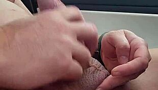 Naked Jerking in the Car