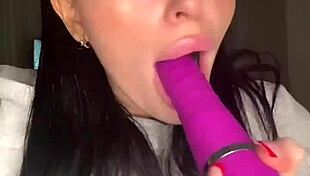 horny british girl solo toy play with squirting orgasm