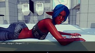 Redhead with big ass and tits plays mental blast