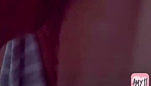 curious step sister caught masturbating, filled with cum in anal creampie