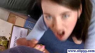 Glamcore teen gets her pussy fucked by an old guy