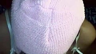 Masked beauty performs deepthroat on big black cock