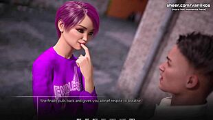 Pink Hair Skinny Young Girl Feels Intense Emotions During Outdoor Public Handjob And Blowjob With Facial Cumshot In Taboo University Steam Game