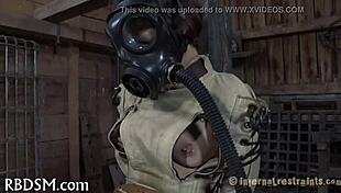 Manacled cutie endures demeaning domination and intense sucking