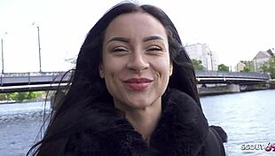 German scout picks up perfect german latina teen caramella del x for casting fuck.