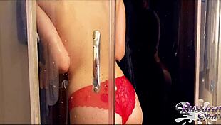 Russian slut, are you fucking yourself hard in the shower with that dildo?