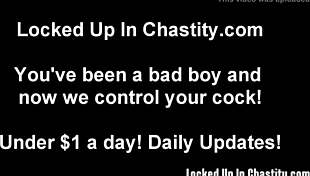 i think we can squeeze your cock in this cage for femdom bondage with toys