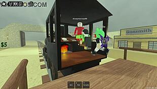 Ladyboy stays afk while group engages in hardcore gangbang fucking her