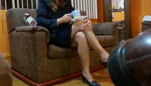 Stepmother dresses, goes to party, comes back excited and undresses