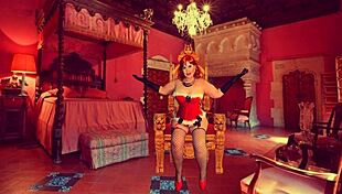 granny carmen claus CHEATS with christmas ELF FUCK, santa INTERRUPTS