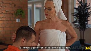 Mature Milf Neighbor Fucks Burglar and Sucks His Cock in Horny Encounter