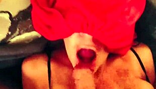 Deep hard fucking in stockings on her knees