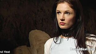 Bent Over Big Ass Lesbian Slave Takes Strapon Deep In Pussy