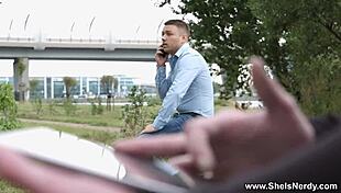 Nerdy Chick Mary Solaris Gets Hot Fuck Surprise with Anal Cumshot